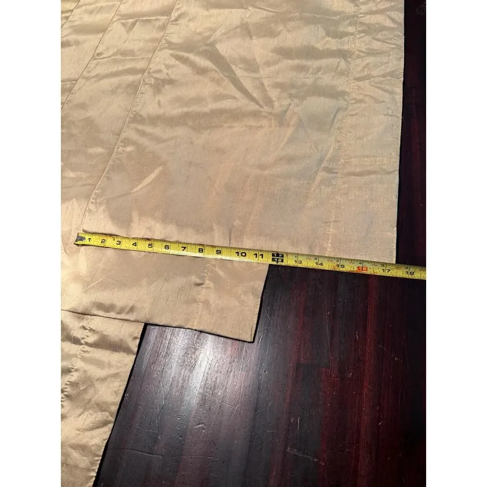 Faux Silk Champagne Gold Window Valances - 16x51 - Rod Pocket - Set of 4